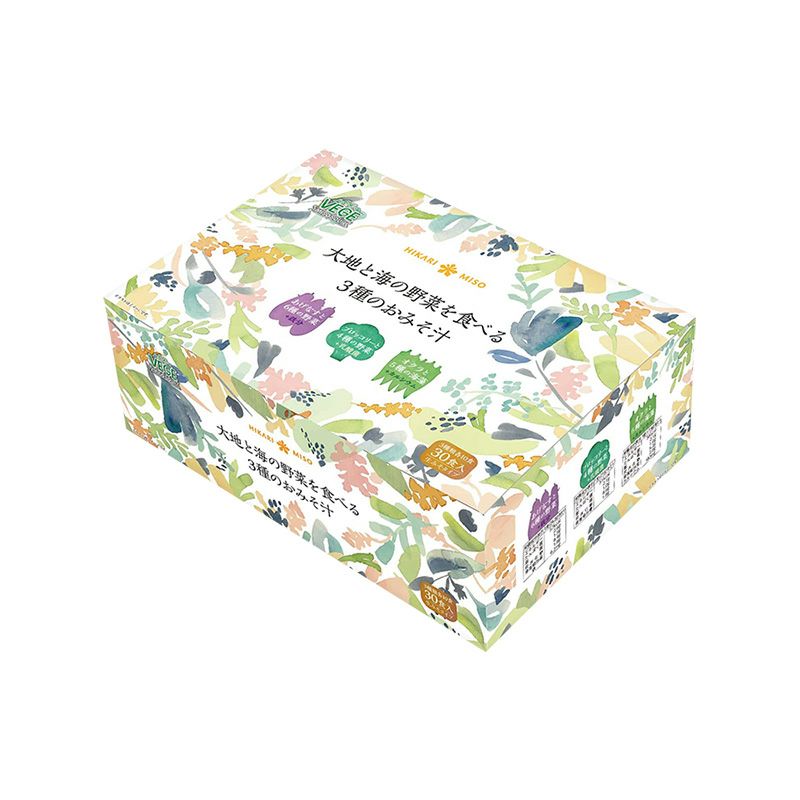 大地と海の野菜を食べる3種のおみそ汁 30食 (1箱)