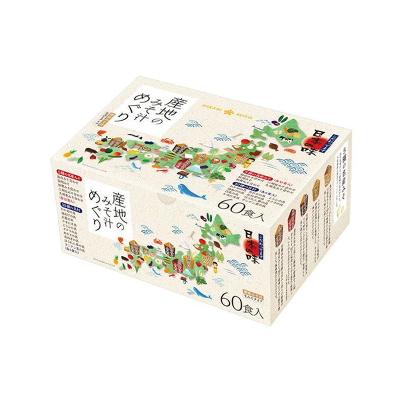 ひかり味噌 産地のみそ汁めぐり 60食 (×1箱) | ひかり味噌󠄀公式通販