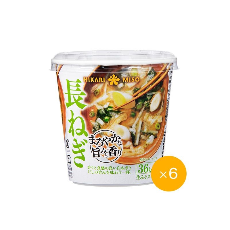 ひかり味噌 カップみそ汁 まろやかな旨みと香り 長ねぎ (×6カップ