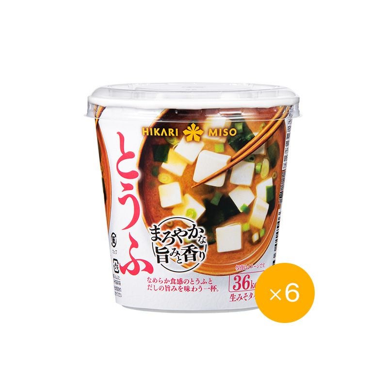 ひかり味噌 カップみそ汁 まろやかな旨みと香り とうふ (×6カップ