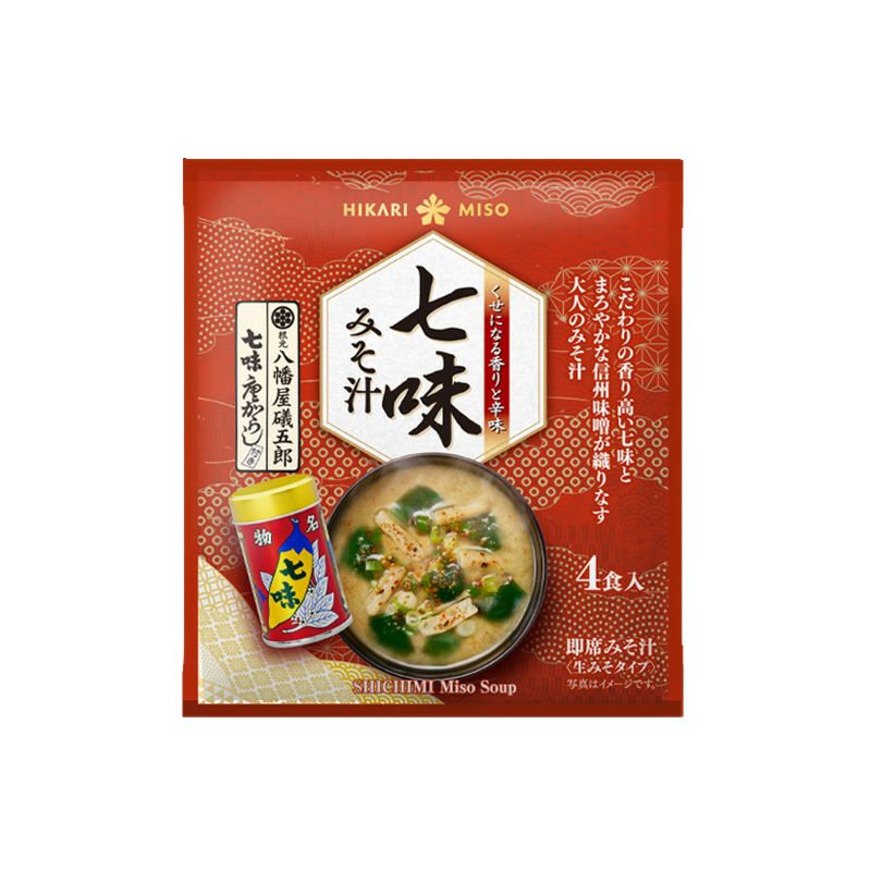ひかり味噌 七味みそ汁 八幡屋礒五郎 4食 | ひかり味噌󠄀公式通販