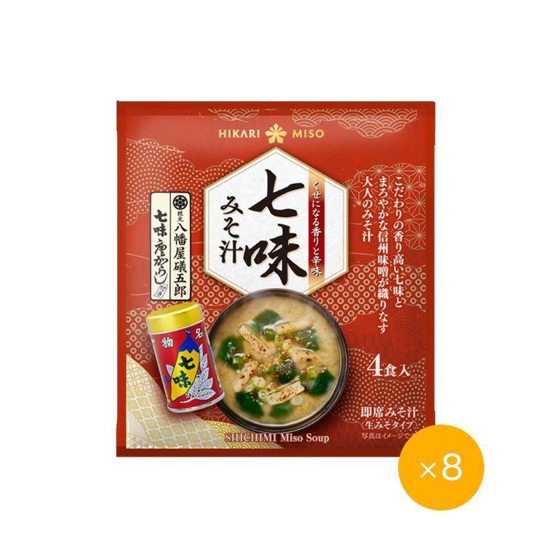 ひかり味噌 七味みそ汁 八幡屋礒五郎 4食（×16袋） | ひかり味噌󠄀公式通販