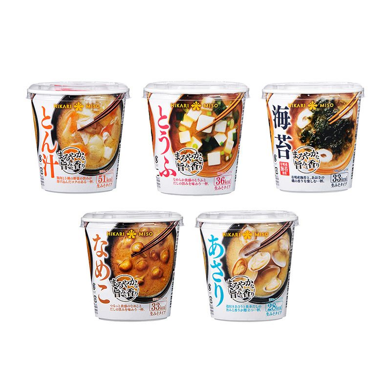【匿名配送　即日発送】　毎日クロワッサン　カップ味噌汁　まとめ売り　お徳 ひかり味噌 カップみそ汁 まろやかな旨みと香り 4種セット(B) とん汁